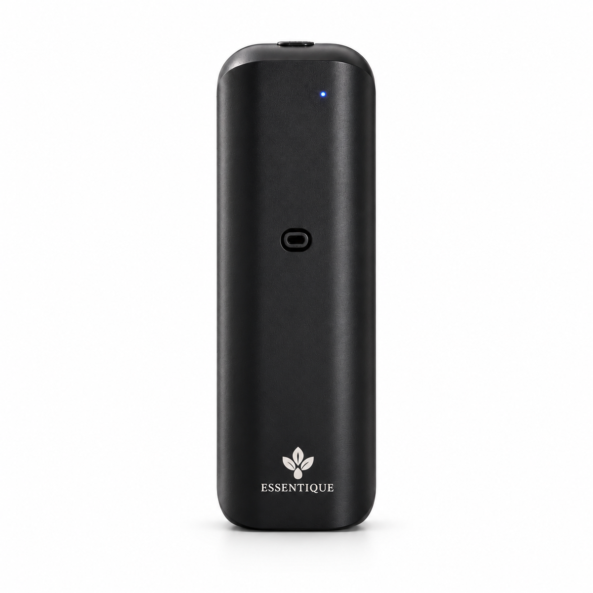 Black Essentique The Pulse plug-in diffuser centered on a white background.